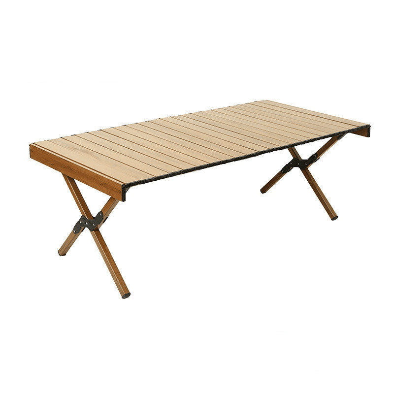 Wood Grain Camping Table - Portable Folding