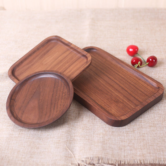 Japanese Black Walnut Dinner Plate - Serving Plate